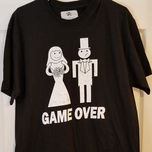 Ink Inc. Game Over Bride & Groom Graphic Tee L